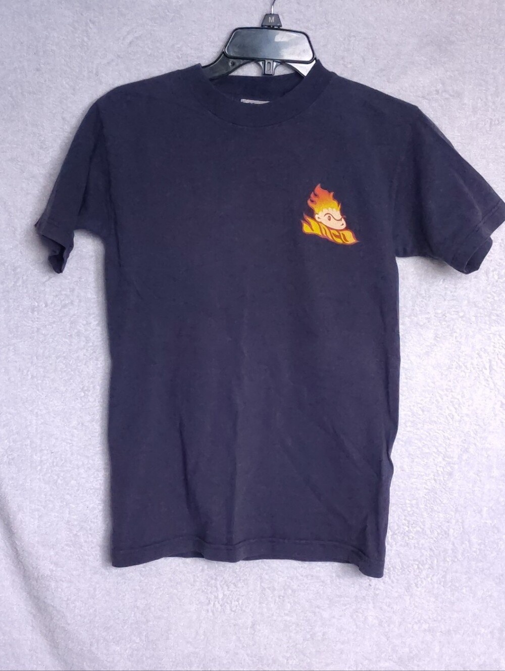 Vintage JNCO Blue Tee with Orange Flame Logo